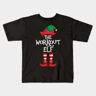 Workout Elf Matching Family Christmas Sporty Kids T-Shirt